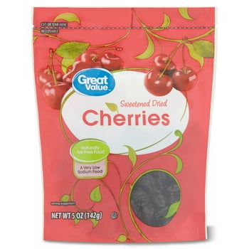 Great Value Dried Cherries, Sweetened, 5 oz