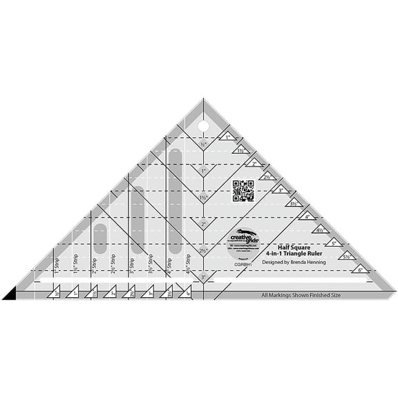 Creative Grids Quilt Ruler Half-Square 4-in-1 Triangle