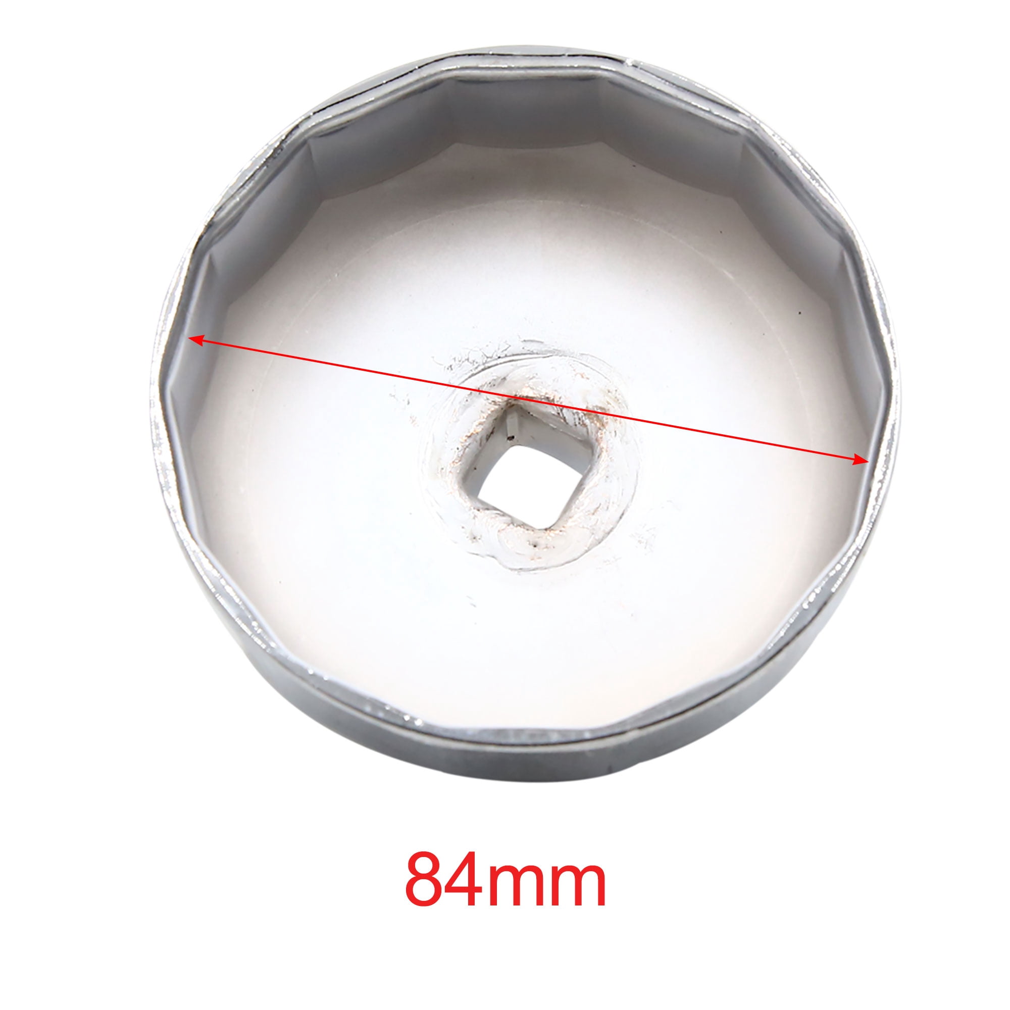 Unique Bargains 83-84mm 14 Flutes Metal Car Oil Filter Cap Wrench Socket Remover Tool