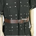 thumbnail image 6 of Munetoshi Brown Dark Age Medieval Belt with Hand Forged Iron Buckle Renaissance Costume M, 6 of 9