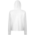 thumbnail image 3 of Women's Levelwear  White Detroit Red Wings Sweet Banner Arch Tri-Blend Cropped Pullover Hoodie, 3 of 3
