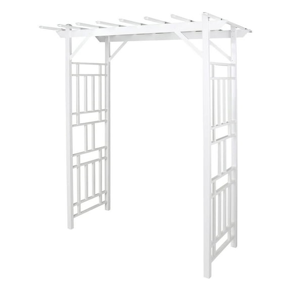 Dura-Trel Wellington Arbor 72" x 85" Outdoor Garden Arch Lattice Trellis