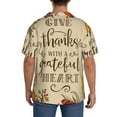 thumbnail image 5 of Haiem Thanksgiving With A Grateful Heart Men's Casual Shirts Short Sleeve Button Down Shirts Fashion Textured Summer Beach Shirt-Large, 5 of 7