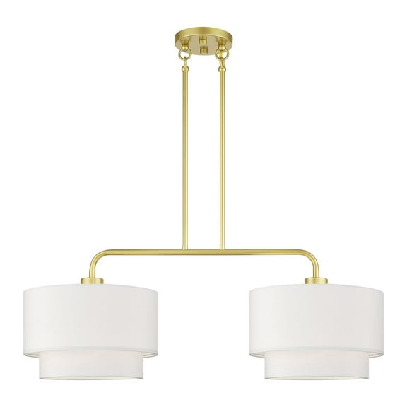 Livex Lighting - Manorwood - 2 Light Large Linear Chandelier-22 Inches Tall and