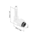 thumbnail image 2 of Uxcell 1/4" Water Pipe Stem Elbow Connector Push to Connect Fitting, 10 Pack White, 2 of 5