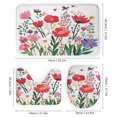 thumbnail image 3 of 4 Piece Shower Curtain Sets Shower Curtain Set with Curtain Rug Toilet Cover And U Shaped Mat Wildflower Spring Durable And Waterproof Rustic Farmhouse Summer Decor Watercolor for Bathroom Decor, 3 of 8