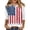 04Red, variant on Toome Womens Tops American Flag Summer Shirts, Fashion Casual 3/4 Sleeve Independence Day Tunic, Trendy Patriotic Graphic Blouse