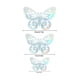 thumbnail image 3 of Decoración Mariposas,3d Pared Colore Metálicos Hueco PLATA LASER, 3 of 5