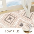 thumbnail image 2 of 6'x9' Area Rugs for Living Room, Machine Washable Non-Slip Carpet, Soft Faux Wool Low Pile Moroccan Farmhouse Western Rug, Pink, 2 of 5