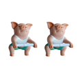 thumbnail image 2 of 2PCS Pig Funny Toilet Paper Holder Toilet Organizer Restroom Rack, 2 of 5