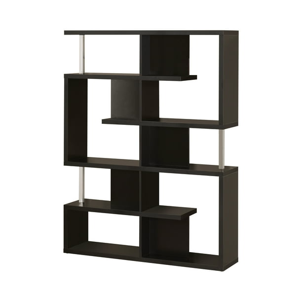 5-tier Bookcase Black and Chrome - Walmart.com - Walmart.com