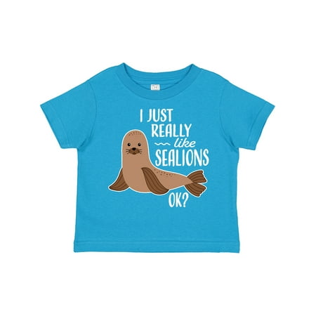 

Inktastic I Just Really Like Sea Lions Ok Gift Toddler Boy or Toddler Girl T-Shirt