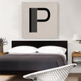 thumbnail image 2 of ARTCANVAS Beige Black Line Alphabet Letter P Canvas Art Print - Size: 36" x 36" (1.50" Deep), 2 of 9