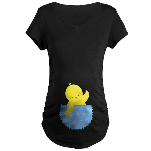 CafePress - Cute Easter Chick Pregnancy Maternity Dark T Shirt - Maternity Dark T-Shirt