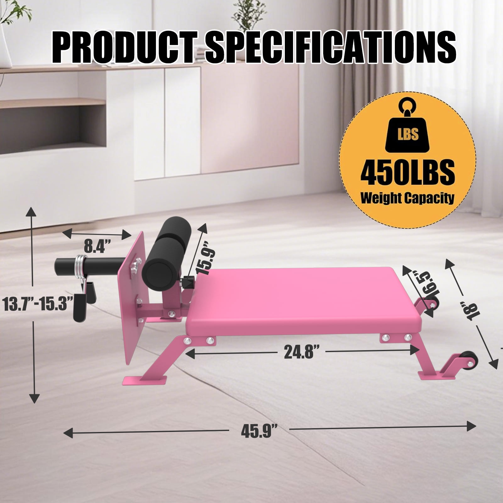 Nordic Curl Machine,Hamstring & Glute Bench Adjustable with Wheels, Nordic Bench for Home Gym