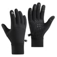 thumbnail image 1 of 1 par de guantes negros acolchados para deportes de invierno, cálidos, para hombres y mujeres, con pantalla táctil, para esquiar y andar en bicicleta, para el frío, 675, 1 of 6