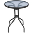 thumbnail image 1 of Outsunny Table de Patio Rond 24 Pouces Dessus en Verre Trempé, 1 of 10