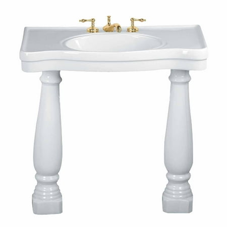 Console Sink Belle Epoque White China Roman Legs Wall Mount ...