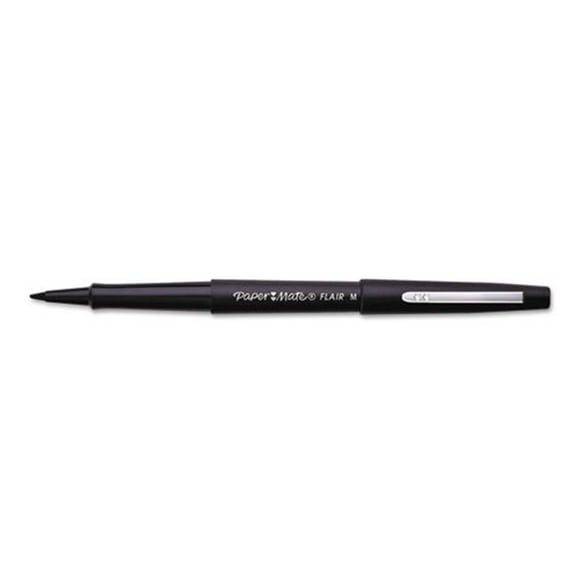 Paper Mate Flair Felt Tip Marker Pen, Medium Point, 1.4 mm, Black Ink, 36 Count