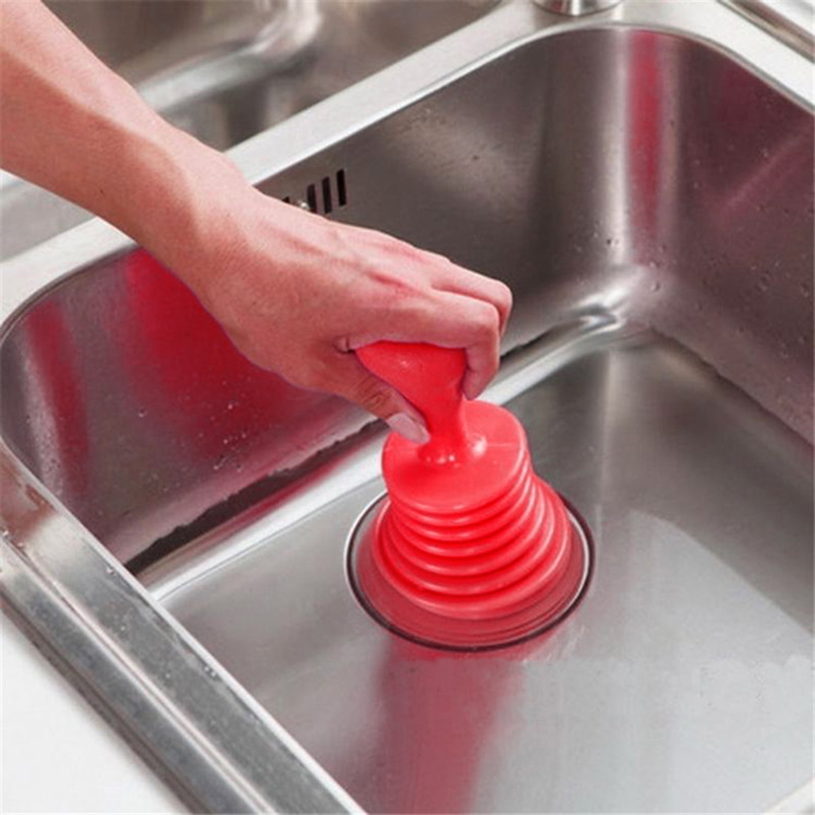 Toilet Plunger Pipeline Dredge Sink Cleaner Pipe Suction-Cup Drain Powerful 