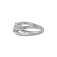 thumbnail image 3 of Diamond Princess 10kt White Gold Womens Round Diamond Woven Strand Band Ring 1/10 Cttw, 3 of 4