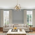thumbnail image 6 of 40074-12 Livex Lighting Circulo - 6 Light Pendant in Mid Century Modern Style - 24 Inches wide by 32 Inches high-Satin Brass Finish    -Traditional, 6 of 12