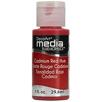 DecoArt Media Fluid Acrylic Paint, 1 oz., Cadmium Red Hue (Series 3)