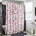 thumbnail image 4 of Pink Wildflowers Shower Curtain - Water Repellent Fabric Shower Curtains Washable, Chic Floral Classic Botanical Decorative Polyester Cloth Bathroom Curtains Modern Bath Decor 72"x72", 4 of 8