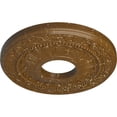 thumbnail image 3 of Ekena Millwork 12 1/8"OD x 3 5/8"ID x 7/8"P Nadia Ceiling Medallion (Fits Canopies up to 4 7/8"), Hand-Painted Smokey Topaz Crackle, 3 of 8