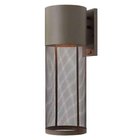1 Light Large Outdoor Wall Lantern in Modern-Industrial Style 7.25 inches Wide By 21.75 inches High-Buckeye Bronze Finish-Incandescent Lamping Type