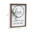 thumbnail image 4 of Parisloft Rusic Wood Love Sign with PVC Green Leaf - Love Grows Best in Little House Just like This, 4 of 7