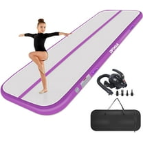 Gymnastics Mat Tumble Track 6.6ft Inflatable Tumbling mat 4in Thickness for kids Home Use Gym Yoga Training Cheerleading with Electric Air Pump Carry Bag