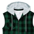 thumbnail image 5 of Purcolt Men's Plaid Hooded Tank Tops Lightweight Sleeveless Button Down Hoodie Shirts Athletic Casual Bodybuilding Workout Shirts for Gym, 5 of 6
