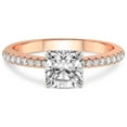 thumbnail image 3 of 4 Carat IGI Certified Cushion Shape Lab Grown Diamond Engagement Ring | 14K Rose Gold | Etienne Secret Halo Diamond Ring | FG-VS1-VS2 Quality Friendly Diamonds, 3 of 4