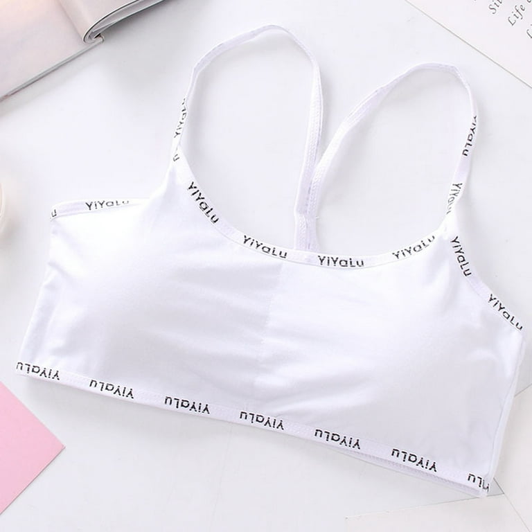 Shpwfbe Underwear Women Big Girl Student Training Wireles Light Padded  Sport Cropped Cami Teen Adjustable Vest Teenager Underclothes Bras For  Women
