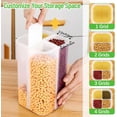 thumbnail image 4 of 2 paquetes de contenedores de almacenamiento de pasta y cereales, dispensador hermético de granos con tapas, contenedor de almacenamiento de espaguetis con 4 compartimentos para fideos, arroz, 4 of 4