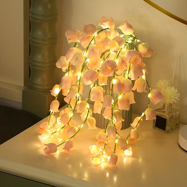 RKSTN Decorative lights Wedding Decorative Lights-Proposal Valentine's Day Atmosphere Light, LED Boll Flower-of-the-Valley Flower Light String 10 LED Boll Flower-of-the-valley Light St