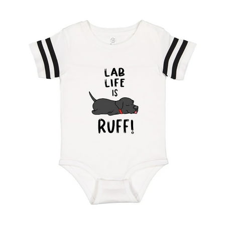 

Inktastic Lab Life is Ruff! Labrador Retriever Gift Baby Boy or Baby Girl Bodysuit
