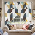 thumbnail image 4 of Swag Curtain Valances Modern Art Geometric Swag Valances for Kitchen Windows Abstract Mid Century Short Topper Curtains Valance Tier Pair for Kitchen Bedroom Living Room Bathroom 28"x36", 4 of 8