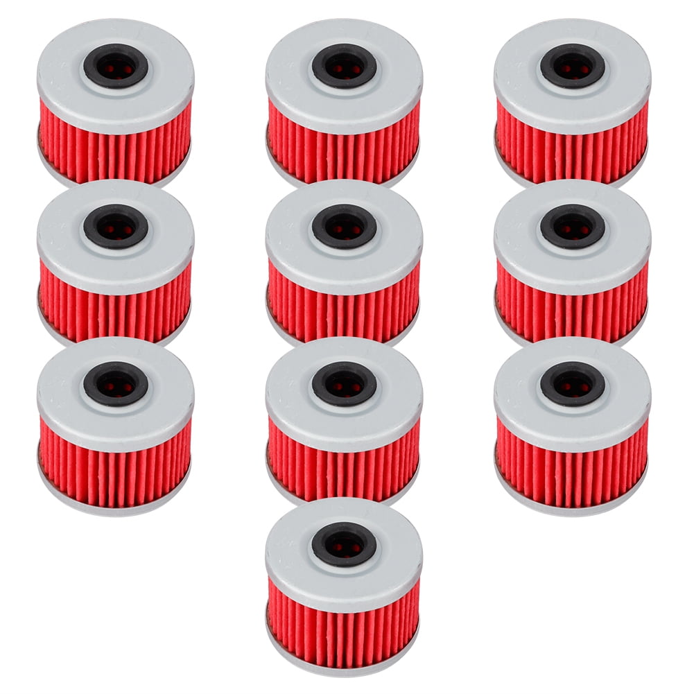 LYUMO 10Pcs ATV Oil Filter, ATV Oil Filter for Honda Rancher 350 420