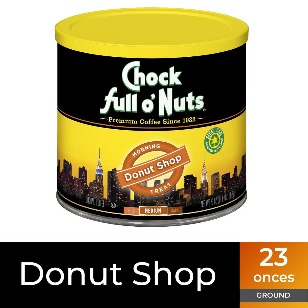 Chock full o'Nuts® Donut Shop Ground Coffee, Medium Roast, 23 oz. Can