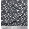 thumbnail image 1 of Soimoi Poly Georgette Fabric Leaves & Floral Block Print Fabric by The Yard 42 Inch Wide, 1 of 3