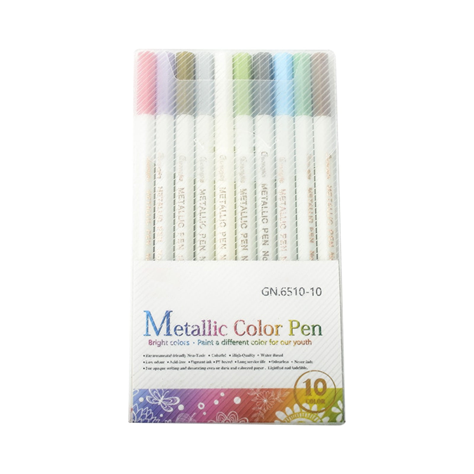 Mr. Pen- Metallic Paint Markers,10 Colors, Metallic Markers for Black Paper, Rock Painting, Card Making, Ceramics, Metal, Glass, DIY Photo Album, Scra