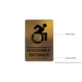thumbnail image 2 of ACCESSIBLE Entrance Sign - Gold(Aluminium, Gold/Black,Size 6X9) The Sensation line, 2 of 4