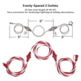thumbnail image 7 of DEWENWILS 25FT Extension Cord Candy Cane Color for Christmas Tree Lights, Evenly 3 Outlets 16 AWG Plug with Safety Cover Weatherproof, 7 of 7
