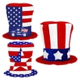 thumbnail image 6 of Independence Day Top Hat, 250th Anniversary Flag Costume Patriotic Accessory for 4th of July Party Supplies and Theme Decor,July 4th Decorations, 6 of 8