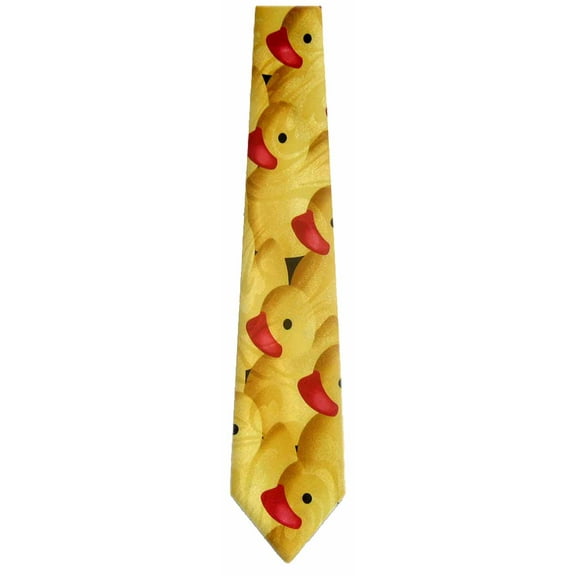Mens Novelty Bird Yellow Rubber Duck Necktie