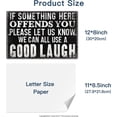 thumbnail image 3 of Putuo Decor Signs For Man Cave Bar Decor, Funny Sarcastic Bathroom Metal Tin Signs Garage Wall Decor, If Some Thing Here Offends You Please Let Us Know We Can All Use a Good Laugh12 X 8 In, 3 of 7