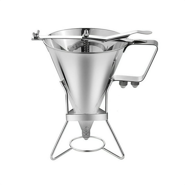 Large Capacity Pancake Batter Dispenser with 3 Nozzle Types for Baking