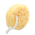 thumbnail image 1 of Unique Bargains Home Bath Shower Yellow Round Body Clean Soft Sponge w White Loop, 1 of 5